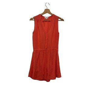 Babaton Aritzia Coral Sleeveless Silk Mini Dress XS Lightweight & Elegant